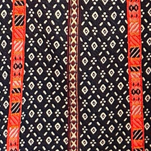 Anthropologie Akemi + Kim Blue Mini Dress Top Hippie Boho Embroidery Size Medium - Picture 3 of 9